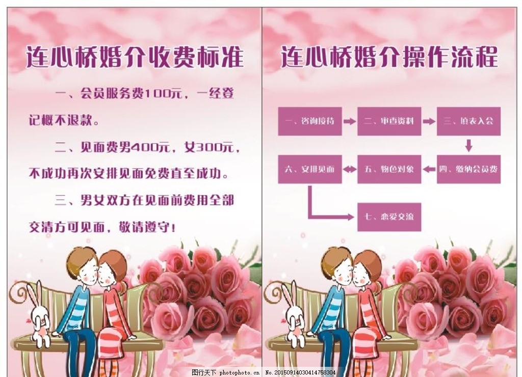 婚姻介绍所展板