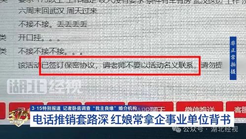 我主良缘 婚介机构被曝服务与宣传大相径庭 红娘 巧 打配合收费 高成功率全靠编